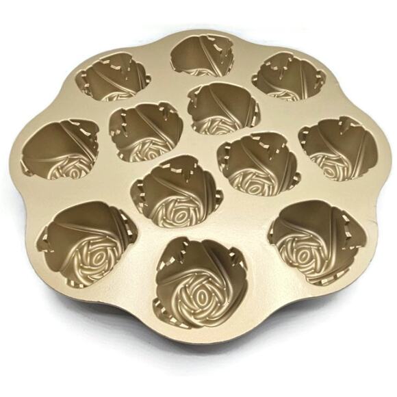 Sweetheart Rose Pan Mini Bundt Cakelet Non Stick Williams Sonoma Nordic Ware - Picture 7 of 14